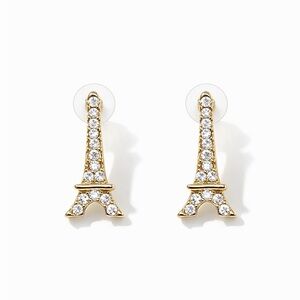 Minimalist Silver Eiffel Tower Earrings
